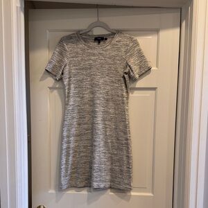 Theory Heathered Gray Knit Dress